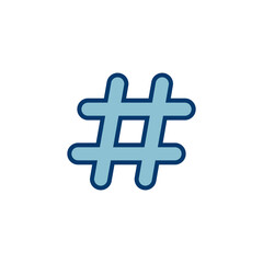Hashtag icon vector isolated on white background. hashtag vector icon
