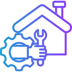 Proactive Maintenance line gradient icon