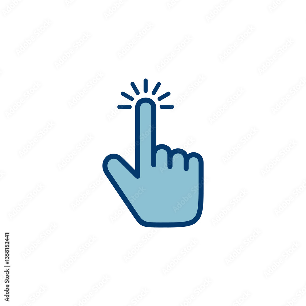 Poster hand click icon vector isolated on white background. pointer icon vector. hand cursor icon vector