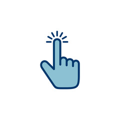 Obraz premium Hand click icon vector isolated on white background. pointer icon vector. hand cursor icon vector