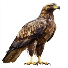 Obraz premium golden eagle isolated on white