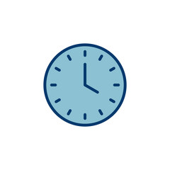 Clock icon vector isolated on white background. Time icon vector. Clock vector icon
