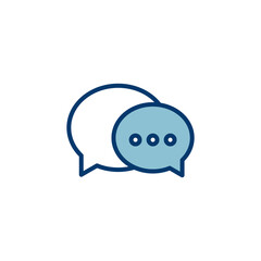 Chat icon vector isolated on white background. Chat vector icon. Speech bubble. message. contact us