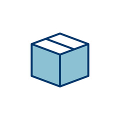 Box icon vector isolated on white background. Cardboard box, packaging open. Box vector icon