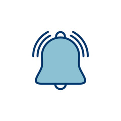 Bell Icon vector isolated on white background. Notification symbol. Bell vector icon