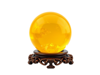 Radiant Amber Orb of Insight