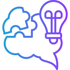 Combination line gradient icon