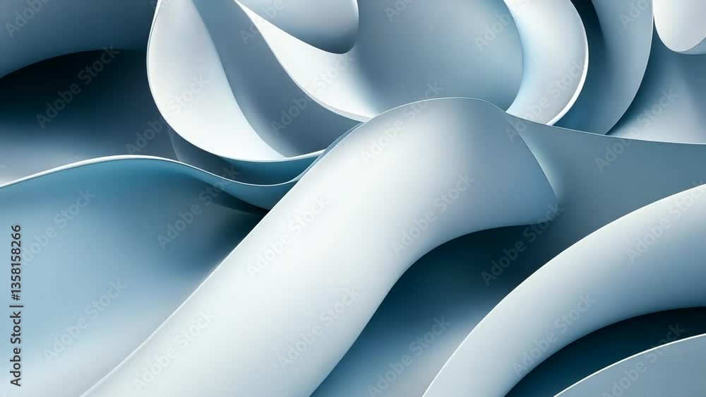 Poster elegant light silver abstract design with circular shapes and curves generative ai