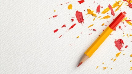 Close-Up of a Sketch Pencil on Textured Paper