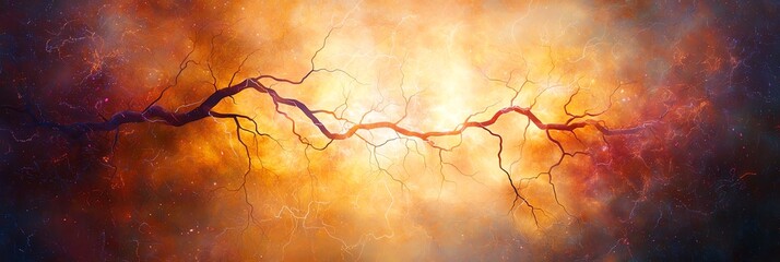 interconnected web of artificial intelligence, energy strands weaving through digital particles, abstract neural structure floating in void