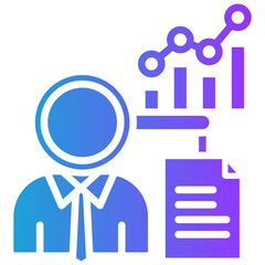 Transparency glyph gradient icon