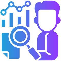 Predictive Analytics glyph gradient icon