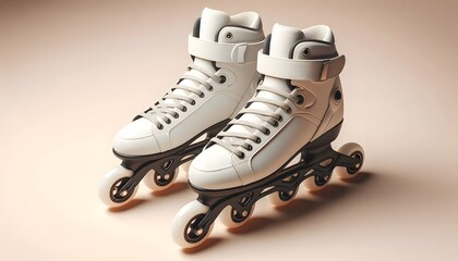 Premium blank roller skates with durable wheels, sleek sports equipment styling.