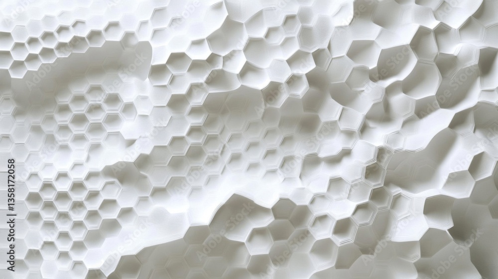 Poster white hexagonal abstract texture background