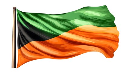 Creative Zambia Flag Emoji Cartoon Vector Illustration for Designs