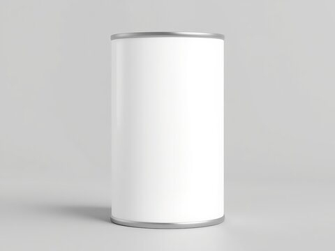 Blank White Soup Can Mockup, Design Template
