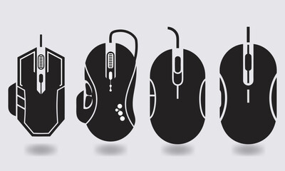 Computer Mouse Icon Pack Modern and Gaming Mouse Designs.