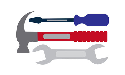 set of tools art illustration