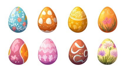 Fototapeta premium Colorful Easter Chocolate Eggs for Spring Celebrations and Decorations