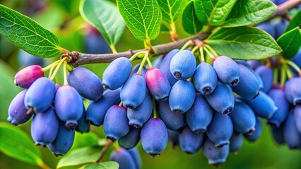 blue berries of a plant