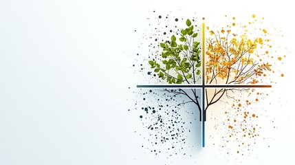 minimalist BCG matrix chart in flat design, each quadrant labeled and color-coded, with modern icons for business growth, clean white background