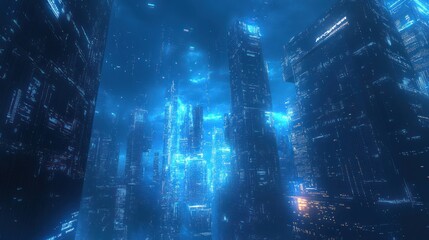 Cyber City Nightscape