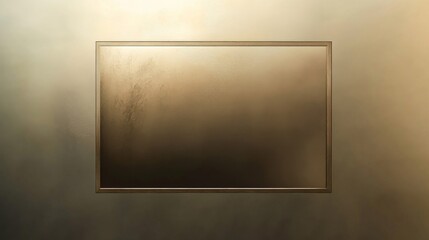 Gold Frame on Brown Textured Background