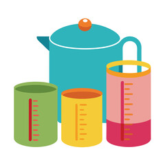 vector illustration of a set of kitchen utensils