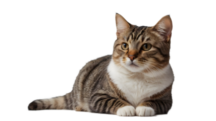 A Cute Cat isolated on white background, design elements, png