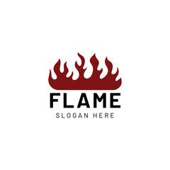 Fire or flame logo design isolated on white background.
