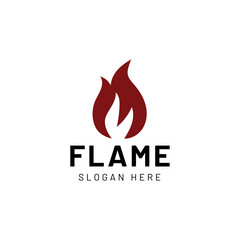 Fire or flame logo design isolated on white background.