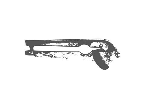 gray wrench tool isolated on white clip art preview