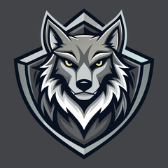 wolf head vector