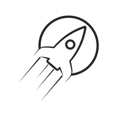 rocket logo icon vector template