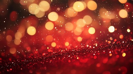 Christmas baubles glowing warmly in golden bokeh festive wonder picture