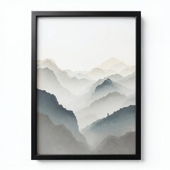 Framed Mountain Art 3D Mockup