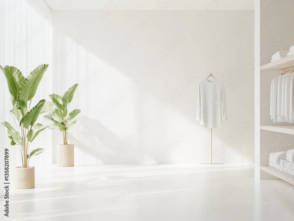 Poster minimalist fashion studio with ai integration and modern design elements