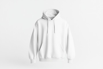 White hoodie apparel template for fashion design and branding