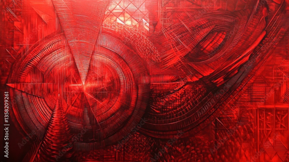 Poster abstract red background with dynamic texture and pattern