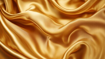 Fototapeta premium Golden Satin Fabric Drape Texture