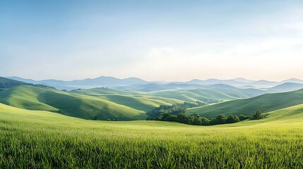 Obraz premium Rolling Hills Sunrise Landscape.