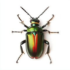 Tiger beetle isolated on white background