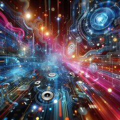 Fototapeta premium Advancing AI and IoT Integration: Revolutionizing Smart Technologies for Future Innovation 