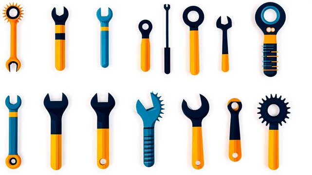 Diverse Collection of Tools and Service Icons for Various Tasks Generative AI