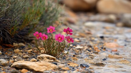 Stunning Close-Up of Colorful Desert Flora After Recent Rains