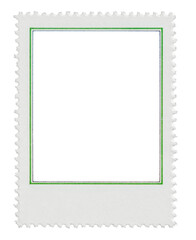 blank postage stamp frame with frame and transparent design space and background	