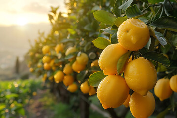 fruit garden theme, marketing citrus trees in a tuscan garden