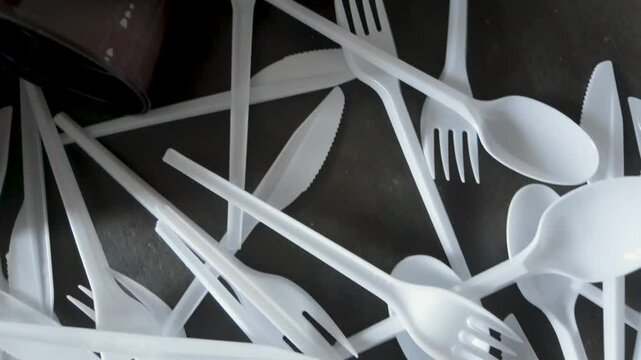 plastic disposable cutlery, forbidden in European Union	