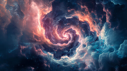 Cosmic fracture: an abstract exploration of chaos and energy. Infinity Fracture. Illustration