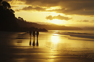 Fototapeta premium sunset at the beach
